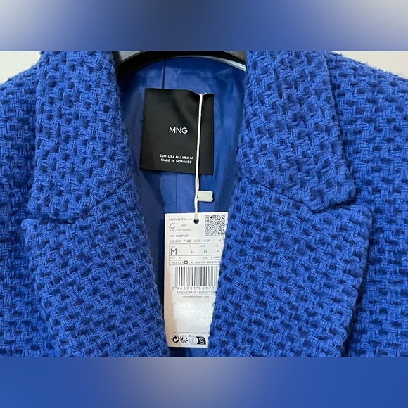 Blue Tweed Blazer NWT W Size Medium - Picture 9 of 12